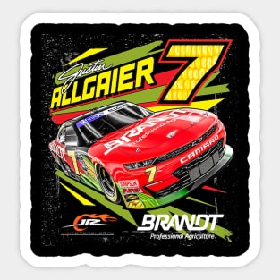 Justin Allgaier Charcoal Car Sticker